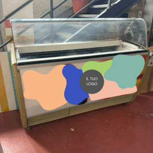 vetrina gelato isa – 8 vasche, grafiche personalizzabili